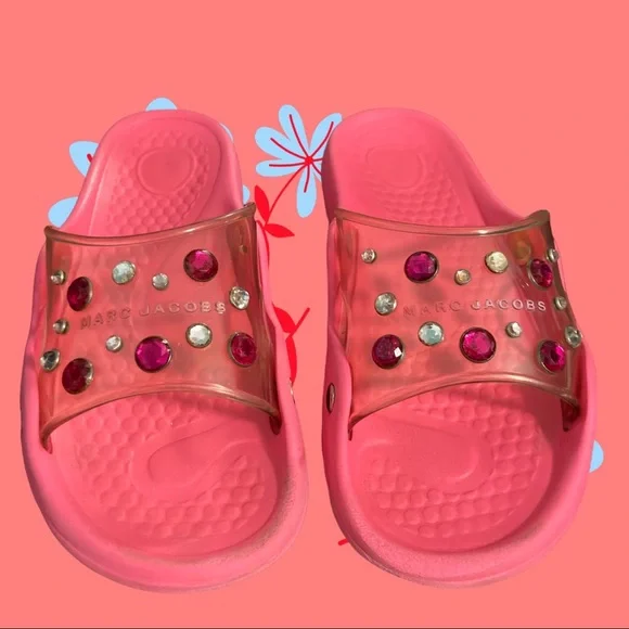 Marc Jacobs Pink Diamond Slides Size 9 - Picture 4 of 7